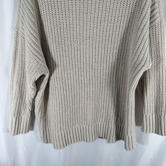 Aerie Sweater Women's Large White Knit Long Sleeve Turtle Neck Pullover - Picture 3 of 13